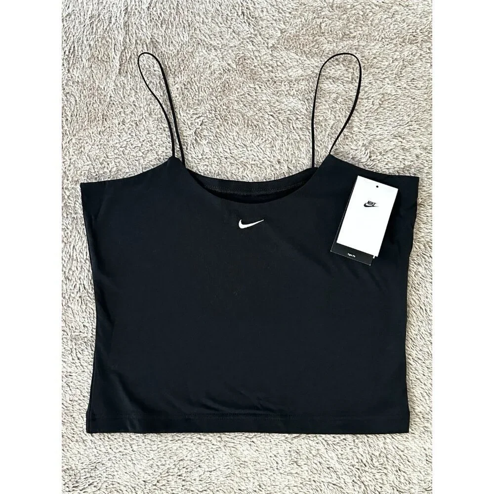 Nike Women's Sportswear Chill Knit Fitted Cami - Black Size L New